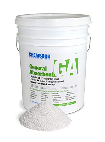 Chemsorb GA - GENERAL ABSORBENT - 5 Gal. Pail, SP30GA-L5P, Universal Absorbent, Light Weight Spill Response. Silica Free, Absorb: Oil, Grease, Chemicals, Pesticides, Solvents, Diesel Fuel