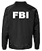 FBI - Bureau Novelty Duty Costume Jacket - Mens Coaches Jacket, S, Black