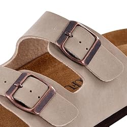 Unisex Cork Footbed Sandals with PU Leather