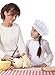 HIYUMY 3 Pieces Chef Hats for Kids, with Adjustable Elastic Band and Comfortable Cotton Materials, Our Baker Hats Perfect for 4-12 Years Old Children Cooking, Painting, Baking (White)