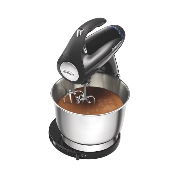 Sunbeam 2594 350Watt MixMaster Stand Mixer with Dough Hooks and Beaters, Black The Home