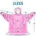 RONGO Oversized Sweatshirt Hoodie Blanket for Men, Women & Kids - Double-Sided with Sherpa & Plush Fleece Lining - Kangaroo Pocket Giant Hoody with Extra Front Pocket for Mobile Phone, Bottle or Keys
