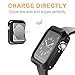 XICHENK Compatible with Apple Watch Case 40mm, Shock-Proof and Shatter-Resistant Protective Case Replacement for Apple Watch Series 4 - Black