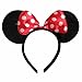 Disney Minnie Mouse Costume Ears Baby Infant Toddler Headband White Dots Red Bow