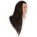 HAIREALM Mannequin Head Mixed Real Hair Hairdresser Training Head Manikin Cosmetology Head (Table Clamp Stand Included) MK0416P