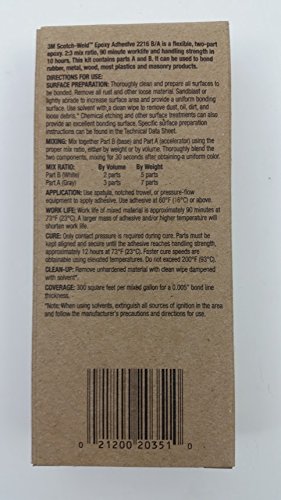 41EWIlTDtpL 3M Scotch-Weld 2216 Epoxy Adhesive, 2 oz Tube Kit, Gray - Image 5