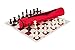 Quiver Chess Set Combination - Triple Weighted - by US Chess Federation (Red)