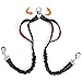 Pet Dog Double Leashes with Two Padded Handles - No Tangle Dog Leash Coupler, Comfortable Shock Absorbing Reflective Bungee Lead for Nighttime Safety, Dual Dog Training Leash for Medium & Large Dogs