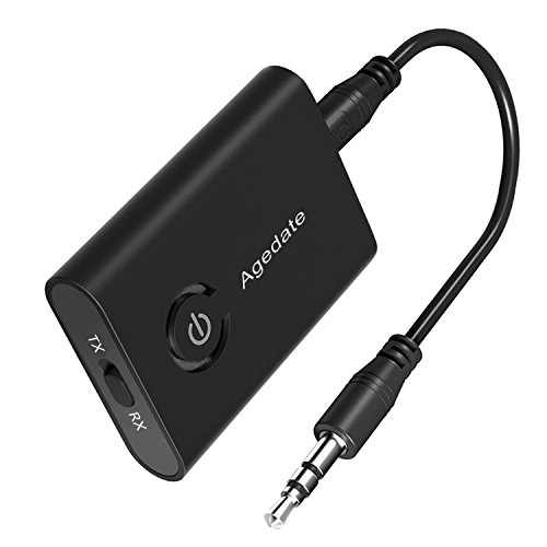 Bluetooth Adapter Audio Bluetooth 4.2 Transmitter Receiver 2 in 1 Transmitter Receivier Free Speech Calls Low Latency with 3.5mm AUX Cable for TV PC Headphones Aircraft Loudspeaker Music System