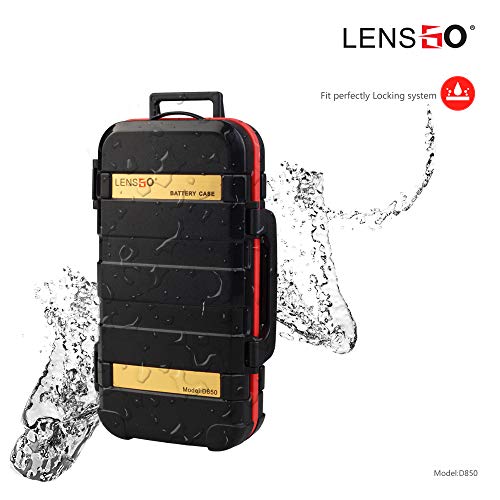 Camera Battery Case Holder and Memory SD TF CF Card Case Storage Box Waterproof Camera Battery Holder for LP-E6 /LP-E8 /LP-E10 /LP-E12 /LP-E17 /NP-FW50 /NP-W126 /NP-BX1 /EN-EL14 /EN-EL15 /NB-11L - Thumbnail 3