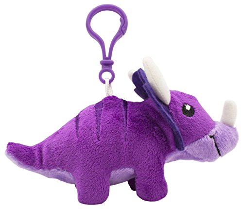 dino dudes backpack buddies - clips de dinosaurio de peluche perfumados - triceratops de uva by scentco