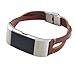 For Fitbit Charge 2 Bands, Gotd Replacement Leather Wristband Band Strap Bracelet For Fitbit Charge 2, Large Small (Brown)