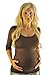 Mommylicious Black and White Striped Seamless Scoop Neck Maternity Top (Black White Striped)