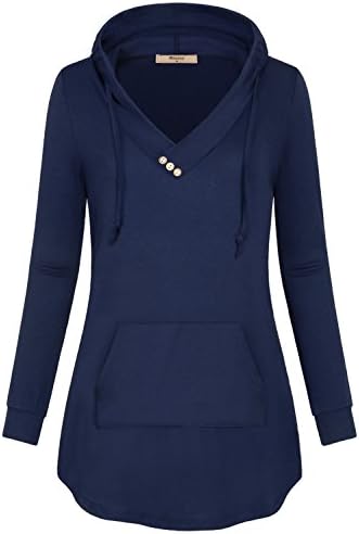 Miusey Casual Sweatshirt for Women,Ladies Tunic with Kangaroo