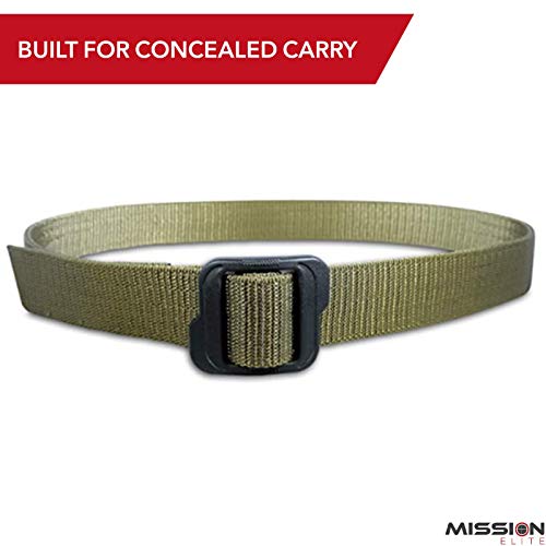 MISSION ELITE Tactical Belt 1.5inch Nylon Gun Belts for Men 2Ply