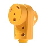MICTUNING 125V 30Amp Heavy Duty RV Female Replacement Receptacle Plug with Ergonomic Grip Handle Yellow
