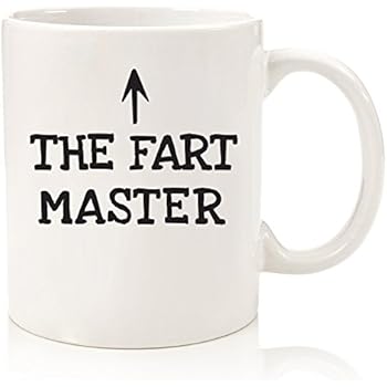 The F-rt Master Funny Coffee Mug - Best Gag Christmas Gifts for Dad, Men - Unique Xmas Gift Idea for Him from Son, Daughter, Wife - Top Bday Present for Husband, Brother, Boyfriend - Fun Novelty Cup