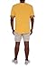 Huiyuzhi Men's African Print Dashiki T-Shirt Tops,Yellow,X-Large