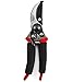 Pixpri Pruning Shears (Red) – Garden Bypass Pruners and Ergonomic Flower Cutter – Ideal Gardening Tool for Trees, Shrubs, Bushes, Weeds – Non-Slip, Foam Grip – Flannel Storage Bag