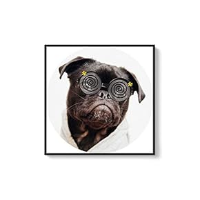Framed Canvas Wall Art for Living Room, Bedroom Cute Animal Theme Canvas Prints for Home Decoration Ready to Hang - 16x16 inches