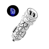 Momen 4.8A 24W Dual USB Car Charger Blue Led Light Smart Cigarette Charger for iPhone 7/7 Plus/6s/6s Plus/SE/5s/5c, iPad Pro/iPad mini 4, Samsung Galaxy S8/S7/S6/S5/S4/Note 5/4, HTC One Max M8/M9