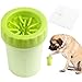 Paw Legend Portable Dog Paw Washer with Towel - Pet Paw Cleaner for Dogs,Cats Grooming with Muddy Paws - Comfortable Silicone Dog Feet Cleaner(Green, L)