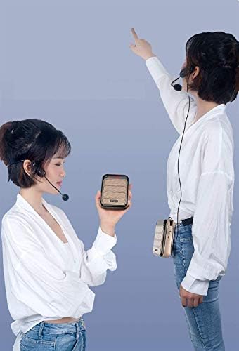 Portable Voice Amplifier with Wired Headset Microphone for Easy Information Sharing and Playback