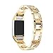 GBSELL Fashion Sport Stainless Steel Watch Band Wrist Strap For Fitbit Charge 2 (Gold)