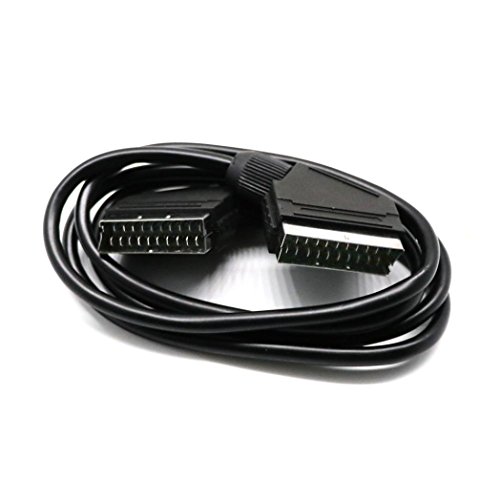 1.5m Scart to Scart Cable / Lead - 21 Pins Connected - Saorview, SKY, Freesat TV (Black)