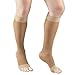 Truform Sheer Compression Stockings, 15-20 mmHg, Women's Knee High Length, Open Toe, 20 Denier, Beige, Medium