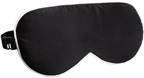 Lonfrote Natural Silk Eye Sleep Mask, Smooth Blindfold for Travel, Relax, Shift Workers, Super Soft Fabric (White Side)