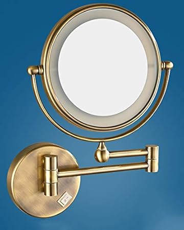 Modo de carga Espejo de afeitar montado en la pared Aumento de 3X