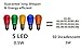 BRIMAX S14 LED Colored Light Bulbs with Faceted Surface,Outdoor Indoor String Light Replacement Bulbs,Plastic,Shatterproof, E26 Base, for Christmas Halloween Party and Holiday Decor,15 Pack