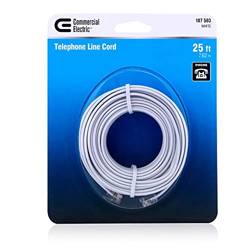 25 ft. Corded Phone Line, White (2-Pack) - Thumbnail 3