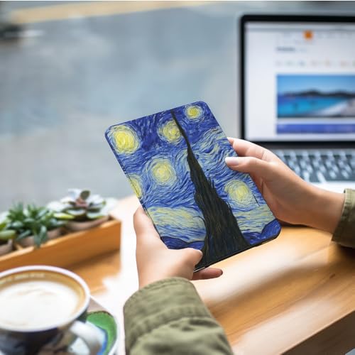 Capa Para Kindle 11ª Geração 2024 e 2022 (C2V2L3 e RS23CV) - Rígida - Sistema de Hibernação - Fechamento Magnético (Van Gogh)