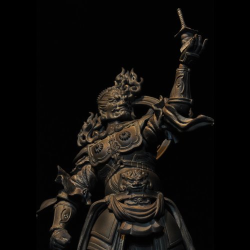Kaiyodo Takeya Revoltech Action Figure: #001 Tamonten Wooden Version