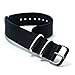 CIVO Watch Bands Premium Ballistic Nylon Watch Strap Stainless Steel Buckle (Black, 18mm)