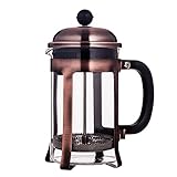 Mandarin-Gear Copper Stainless Steel French Press Coffee Maker, 28 oz / 800 ml