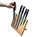 Magnetic Knife Block Holder- All Natural Wood Cutlery Display Stand and Storage Rack (10