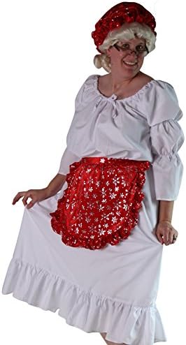Red Holiday Apron &amp; Mop Cap