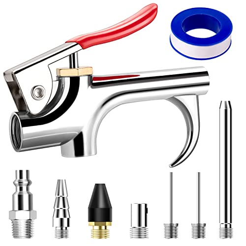 9 Pcs 2Way Connection Air Nozzle Blow Gun Sets, Air Nozzle Kit with 1/