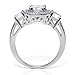 925 Sterling Silver Cubic Zirconia CZ Promise Engagement 2.15 ct.tw Band Ring