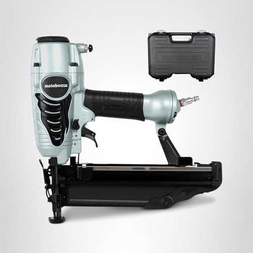 METABO HPT FINISH NAILER WITH AIR DUSTER, PRO-PREFERRED PNEUMATIC POWER NAILERS, IDEAL FOR MOLDING, CHAIR RAIL, AND CABINETRY, LIGHTWEIGHT 3.7 LBS, 16 GAUGE, 1″ TO 2-1/2″ FINISH NAILS, NT65M2S