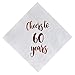 Cheers to 60 Years Cocktail Napkins, 50-Pack 3ply White Rose Gold 60th Birthday Dinner Celebration Party Decoration Napkin