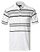 Style by William SBW Men's Casual Striped Short Sleeves Three-Button Polo T-Shirt