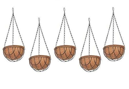 COIR GARDEN Hanging Pot, 8 inch, 5 Piece