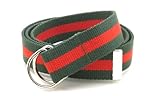 Canvas Web Belt D-Ring Buckle 1.25