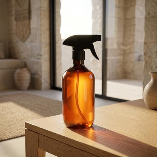 Baluue 4PCS 500ml PET Plastic Spray Bottles – Refillable Empty Transparent Water Spray Bottle for Hair, Cleaning, Garden, Beauty, Travel – Leak-Proof Container with Trigger Sprayer