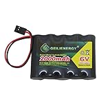 Geilienergy 6V 2000mAh NiMH RX Battery Packs with Hitec Connector for RC Aircrafts and Walking Robot