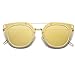 GAMT Desginer Vintage Sunglasses Retro Full-rim Metal Frame Round Lens Fashion Style Gold Frame Gold Lens